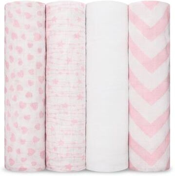 "Muslin Swaddle Blankets, Pack of 4, 47"" x 47"" by Comfy Cubs"