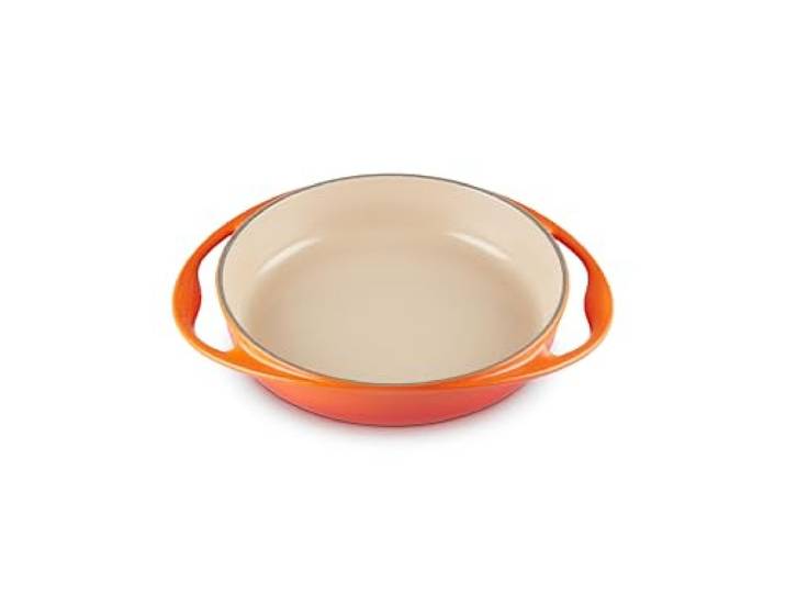 Le Creuset Gusseisen Tatin-Backform, Rund, Ø 25 cm, Für alle Herdarten inkl. Induktion geeignet, 2,13 kg, Ofenrot, 20129250902460