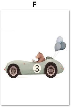 Uplift Picks Safari Animal Wall Art Kids Nursery Canvas Print Cartoon Animal Poster Decor f 13x18 Cm no Framed