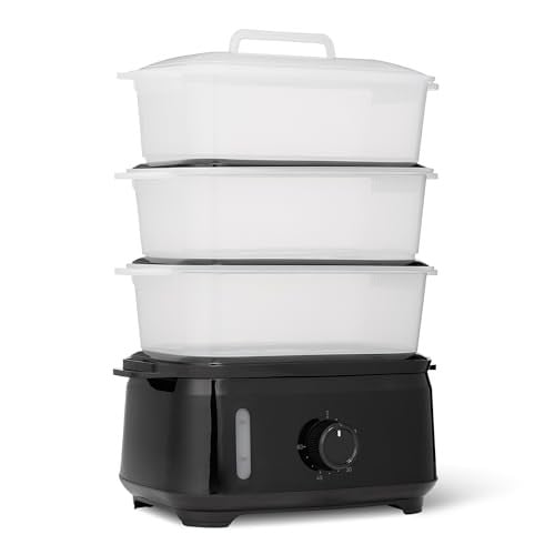 Amazon Basics Elektrische Voedselstomer, 9L, 950W, Zwart