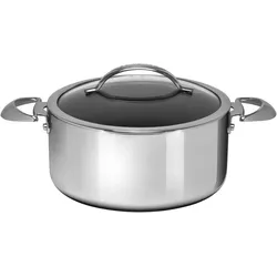 Scanpan Kochtopf HaptIQ Ø 24 cm - mit Deckel, Pfanne + Kochtopf, Silber, Schwarz