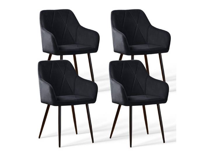 JYMTOM Esszimmerstuhl mit gepolstertem Sitz, Wohnzimmerstuhl, Polsterstuhl, modisches Design (4 St), Metall-Beine, ideal für Esszimmer, Restaurant & Küche