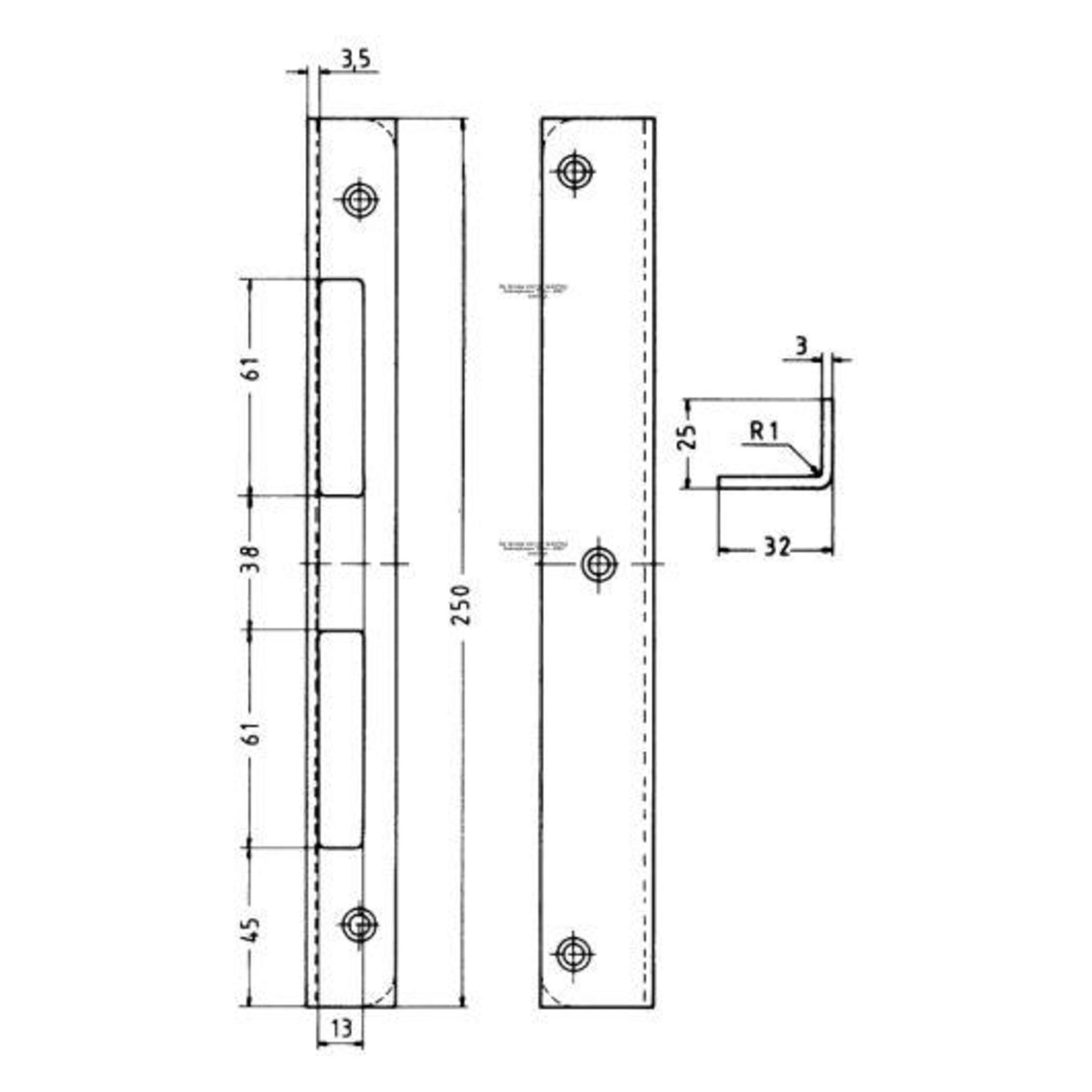 Magni KFV Schlieslech Nr.15 250 ktg verzinkt (Türgriff) (4015501100490)