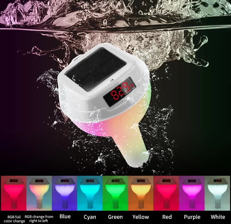 INF Schwimmendes Poolthermometer mit LED-Anzeige, TS-PL01
