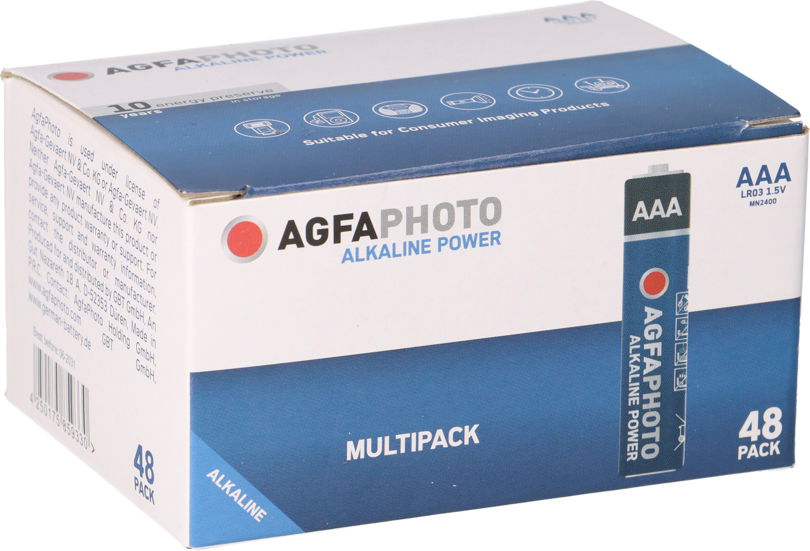 AgfaPhoto Alkaline batterijen Micro AAA LR03 1,5V, 48 stuks