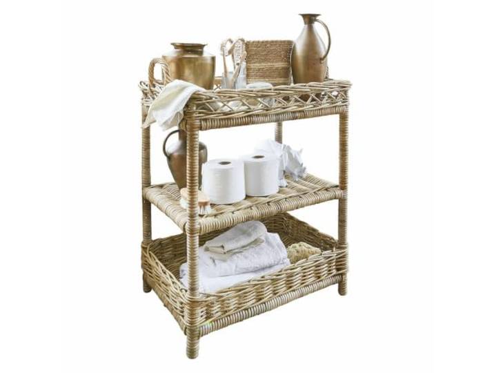 Loberon Regal Ristal, braun Organizer, Handgeflochten, Naturbelassenes Rattan, Handlicher Stauraum
