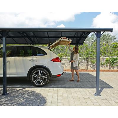 Einzelcarport PALRAM - CANOPIA "arcadia", grau (anthrazit), B/H/T: 194cm x, Carports, wartungsfrei