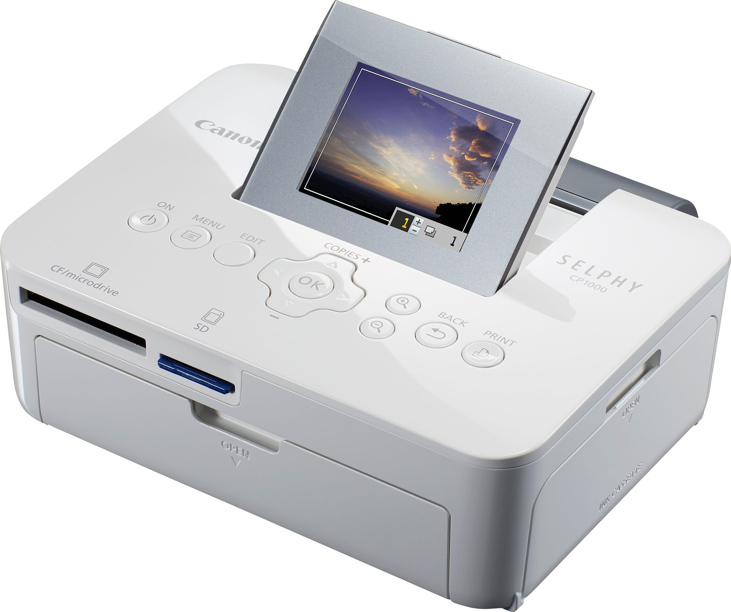 Canon Fotodrucker "SELPHY CP1000", weiß, B:18cm H:6cm T:13,5cm, Drucker, Fotodrucker