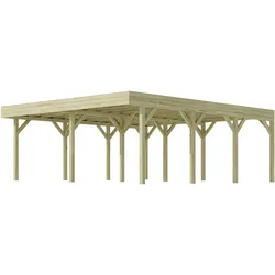Weka Doppelcarport kdi mit Vorbereitung zur Dachbegrünung
