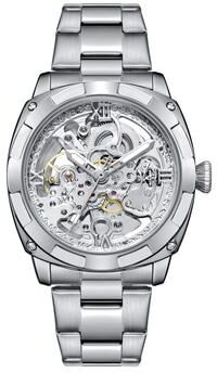 Youfap Market Luxury Mechanical Watches Skeleton Waterproof Men Automatic Watch Stainless Steel Mens Watch silvery