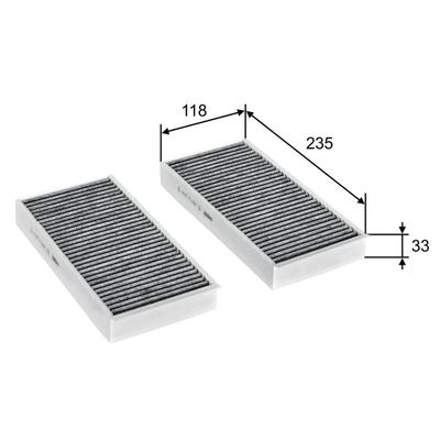 VALEO Filter, Innenraumluft CLIMFILTER PROTECT 715811 für MINI BMW (BRILLIANCE) ZINORO