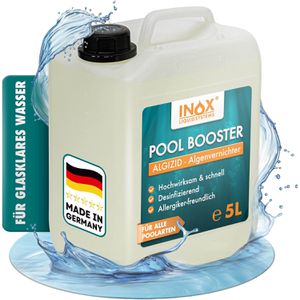 INOX Algizid 90103101, Pool Booster, für Pools, direkte und vorbeugende Wirkung, Kanister 5 Liter
