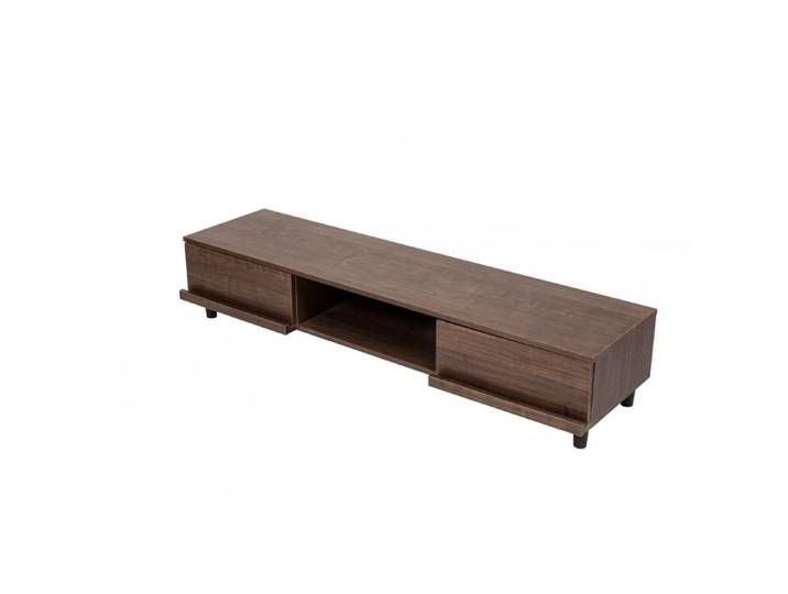 Iris Ohyama Meuble TV Meuble tele Banc TV pour ecran jusqu'à 65 pouces BAB-150A Marron L42.2 x P150 x H30 cm