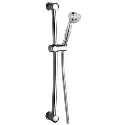 Herzbach Living Spa Wandstangenset 60, Nostalgiehandbrause Bronze, 11.021800.1.05 11.021800.1.05