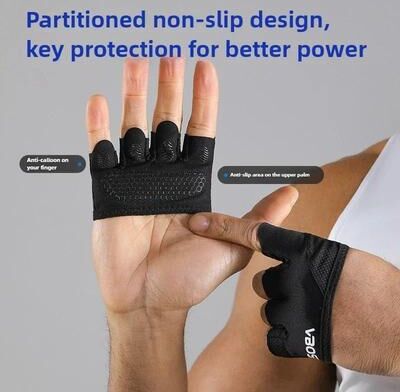 Uplifted Finds Aero Grip Kinetic Four Finger Workout Gloves Premium Non Slip Fitness And Training Gear gray l