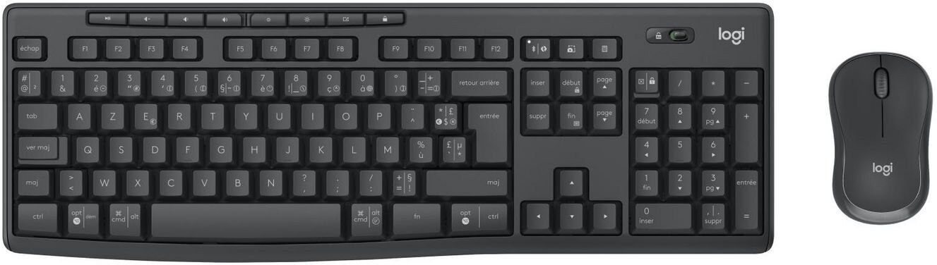 Logitech MK370 Combo for Business Wireless Keyboard and Mouse - French AZERTY, Graphite