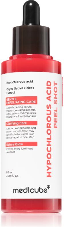 medicube Hypochlorous Acid Peel Shot smoothing exfoliating serum for enlarged pores 80 ml