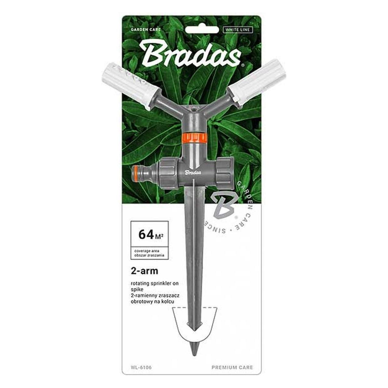 Bradas 2-Arm-Drehsprinkler auf Spike - Blister (WL-6106)
