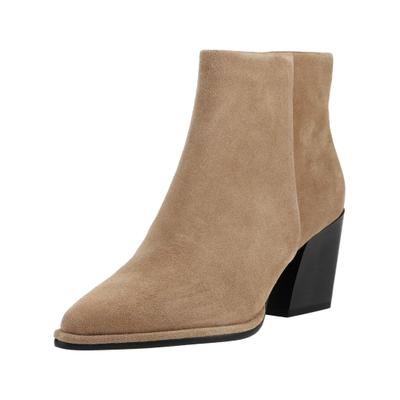 High-Heel-Stiefelette REGARDE LE CIEL "Regarde Le Ciel Stiefelette Veloursleder", Damen, Gr. 37, beige (hellbraun), Veloursleder, Schuhe