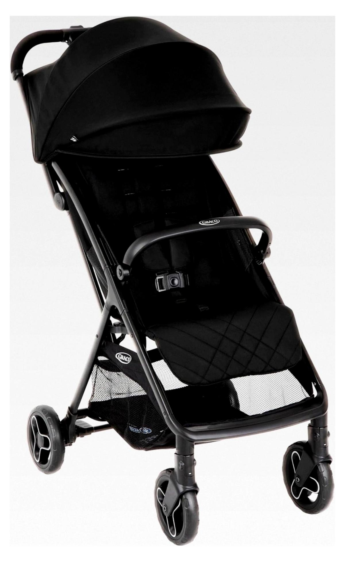 Myavo Kinderwagen, leicht und schnell zusammenklappbar, geeignet von Geburt bis ca. 4 Jahre (22 kg), mit Regenabdeckung, Midnight