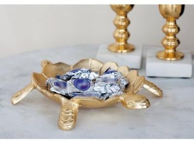 Studio 350 Gold Aluminum Coastal Tray Set of 2 2 x 15 x 11
