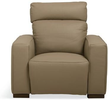 Lennox Power Reclining Chair - Leather, Pine Bark Leather - Grandin Road