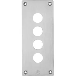 Schneider XAPE304 Einbauplatte 72x171mm 4Bohrungen horizontal Aluminium elox.