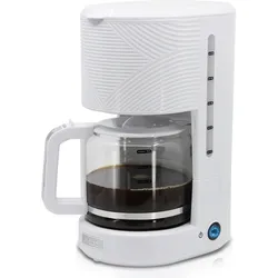 Briebe Elegance Filterkaffeemaschine mit Glaskanne 10 Tassen, Wiederverwendbare Filter, CM1171WHT, Weiß