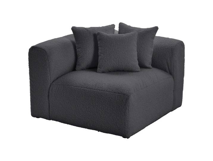 Livetastic Sofaelement, Dunkelgrau, Textil, 115x70x115 cm, Made in EU, erweiterbar, Rücken echt, individuell planbar, Wohnzimmer, Sofas & Couches, Modulsofas