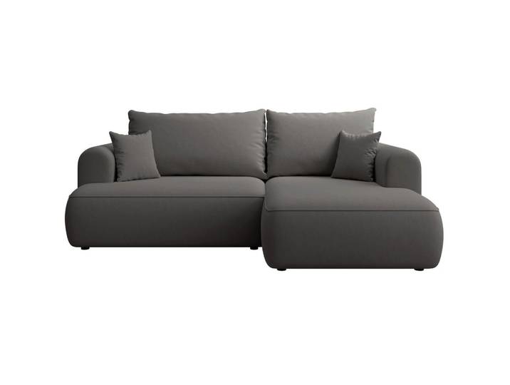 ECKSCHLAFSOFA Ovo Mini Dunkelgrau Easy-Clean-Samtbezug
