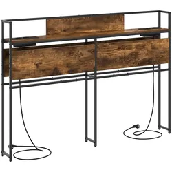 vidaXL Stauraum-Kopfteil mit Regal Räuchereiche 150 cm Holzwerkstoff