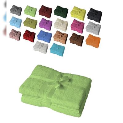 EXKLUSIV HEIMTEXTIL Duschtuch 2er Set 70 x 140 cm Apfelgrün