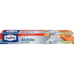 Toppits Alufolie, Aluminium, 10 x 30 cm, Silber