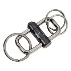 TROIKA KR22-09/BK Schlüsselring/Etui Schwarz, Dunkles Grau