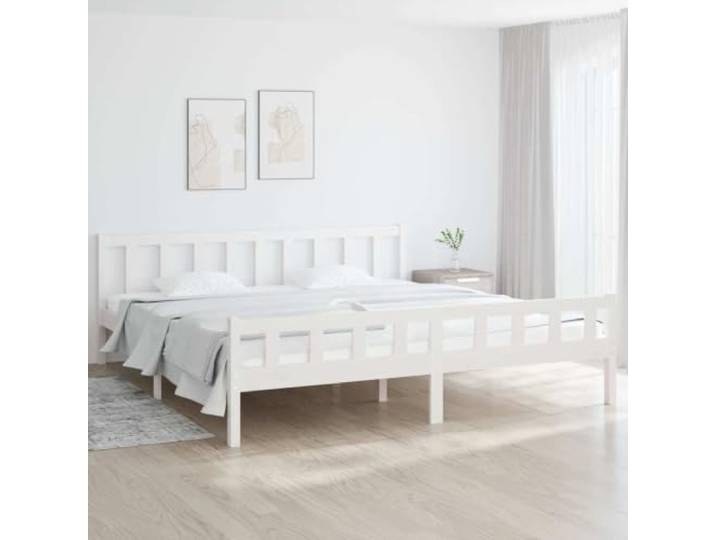 Massives Kiefernholz Minimalistisch Modern Beige 213 5 x 104 x 9 cm Bodenbettrahmen Natur 213,5 x 104 x 9 cm Massives Kiefernholz Stabil Bettgestell Flachbett Modern