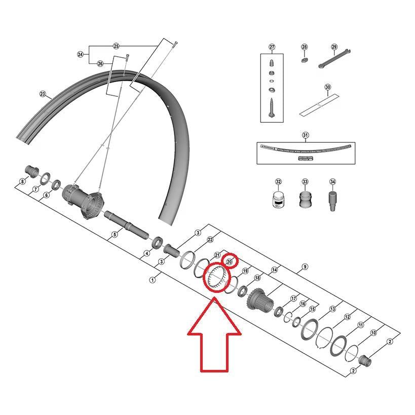 Shimano FH-M9210-B Distanzstück (61003559)