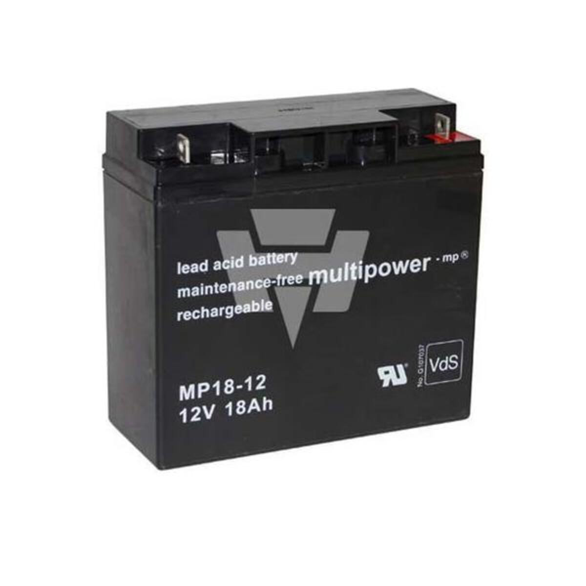 Multipower MP18-12I AGM loodaccu 12V 18Ah met M5 schroefklemmen
