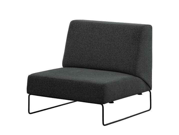 Sessel I Schwarz/Schwarz Webstoff Nere 83 x 83 x 81cm