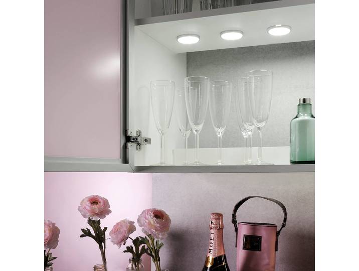 Applique LED Theo III 6 x 0 x 6cm Argenté Matière plastique LED Module LED