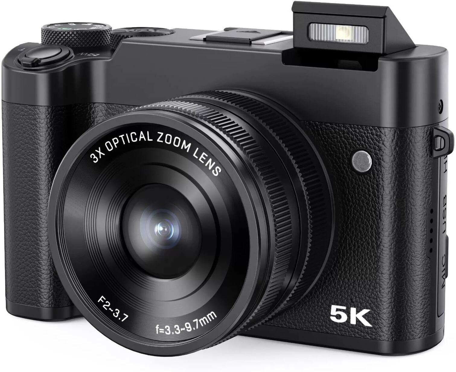 INF 5K-Digitalkamera, Videokamera, 64 MP, 3-facher Zoom