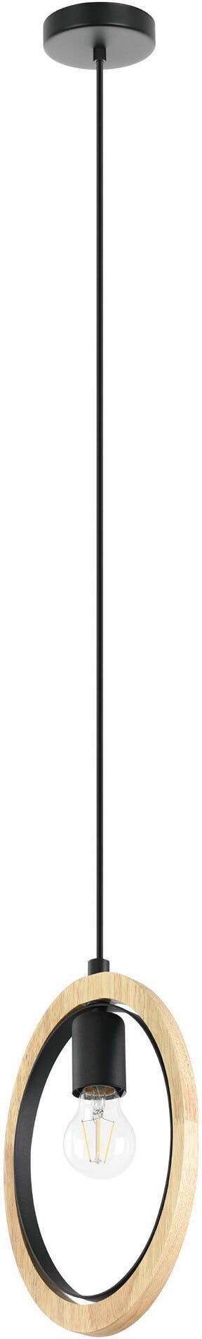 Eglo SOSPENSIONE BASILDON 1xE27 FINO A 40W METALLO E LEGNO 190x160x1100 mm
