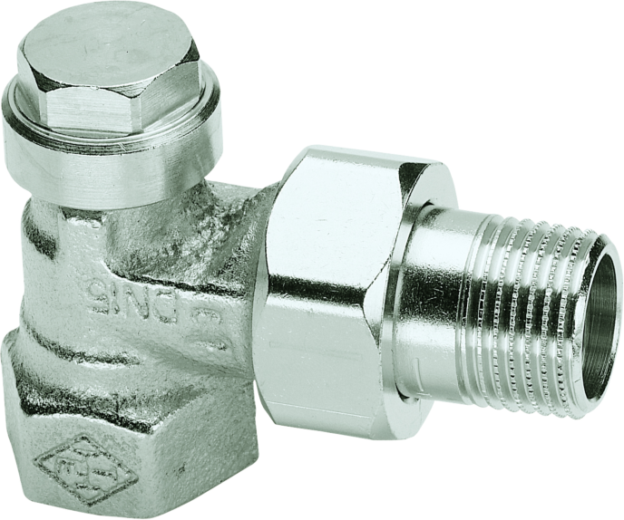 Heimeier Rücklaufverschraubung Regulux 035103000 Eck 3/4", vernickelt, absperr-/regulierbar