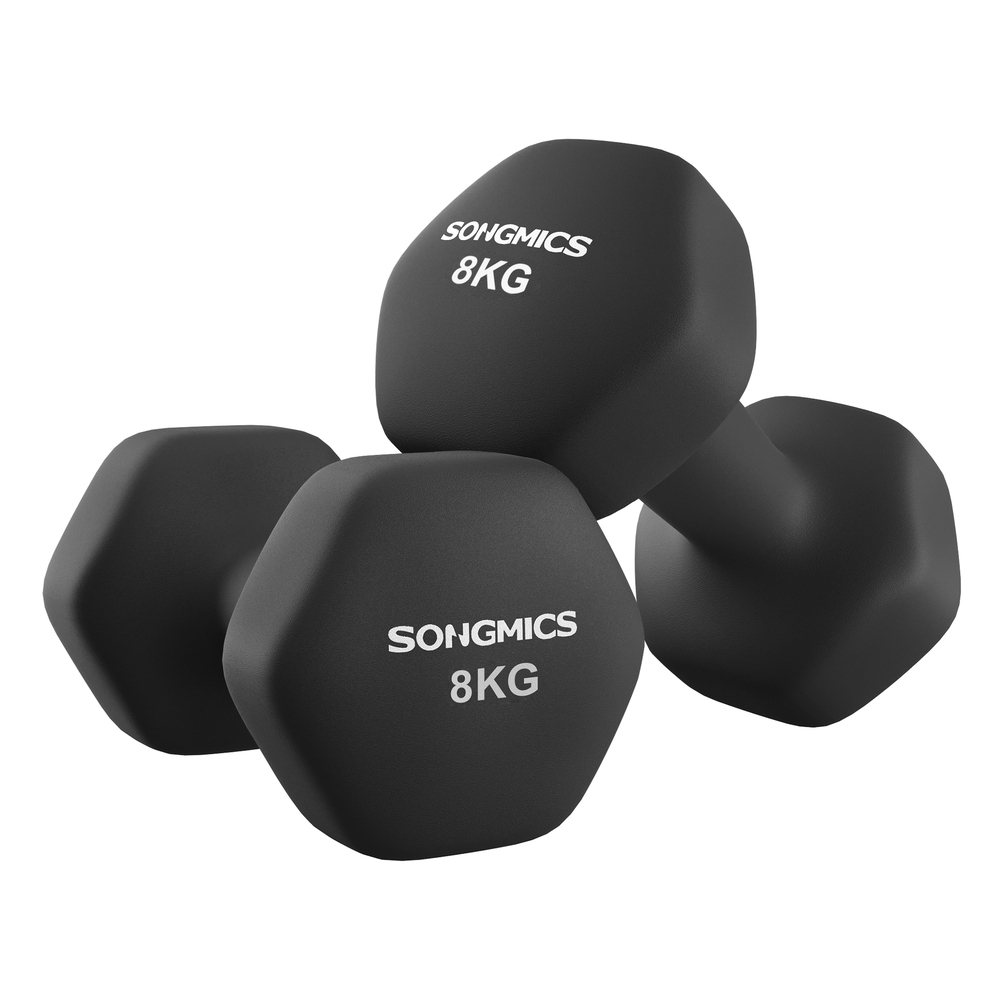 SONGMICS Hexagon Hantelset mit Neopren-Beschichtung SYL180B01
