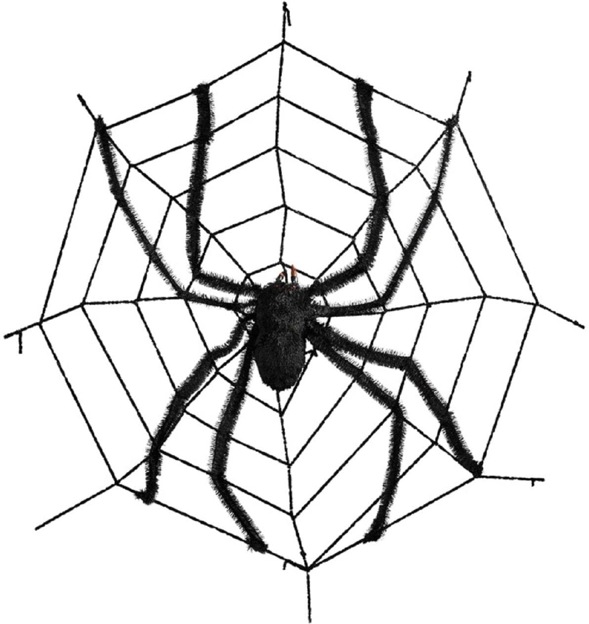 Dekofigur "Dekomat AG mit Spinne, Kunstsoff, Ø 150 cm", schwarz, Dekofiguren, Dekofigur schwarz Einheitsgröße