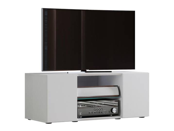 Mid.you Tv-Element, Weiß, Kunststoff, 1 Fächer, 95x40x36 cm, Wohnzimmer, TV Möbel, TV-Racks