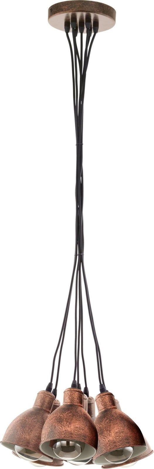 Eglo Priddy 1 Flexibele Hanglamp Zwart en Koper van Staal voor Binnen