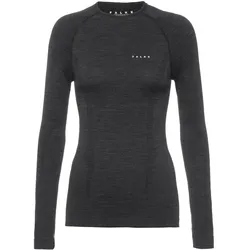 Falke Wool Tech Langarmshirt Damen | Gr. XS | schwarz - schwarz