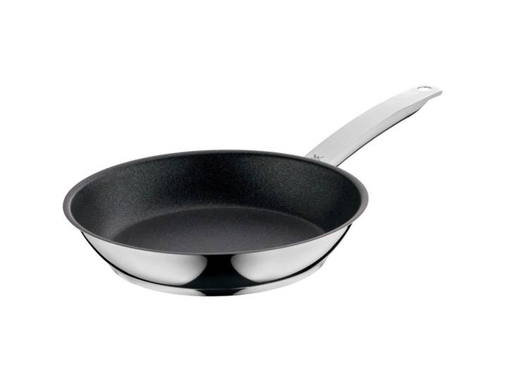 WMF Bratpfanne, Schwarz, Silberfarben, Metall, rund, TransTherm®-Allherdboden, antihaftbeschichtet, Kochgeschirr, Pfannen, Bratpfannen