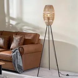 HOME DELUXE Tripod Stehlampe aus Jute KIKO - Natur
