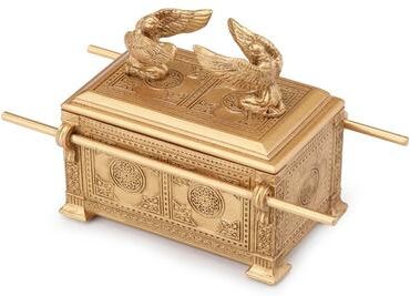 Veronese Design 4.72 inches Width Polyresin Ark of the Covenant Trinket Box with Holy Relic Multicolor Finish Figurine